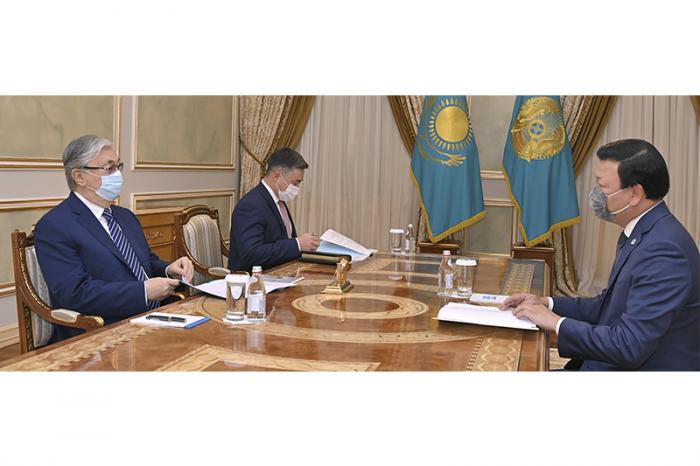 Президент РК принял министра здравоохранения Алексея Цоя