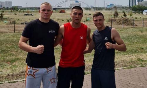 Непобежденные казахстанские профи-боксеры продолжают тренировки в Нур-Султане