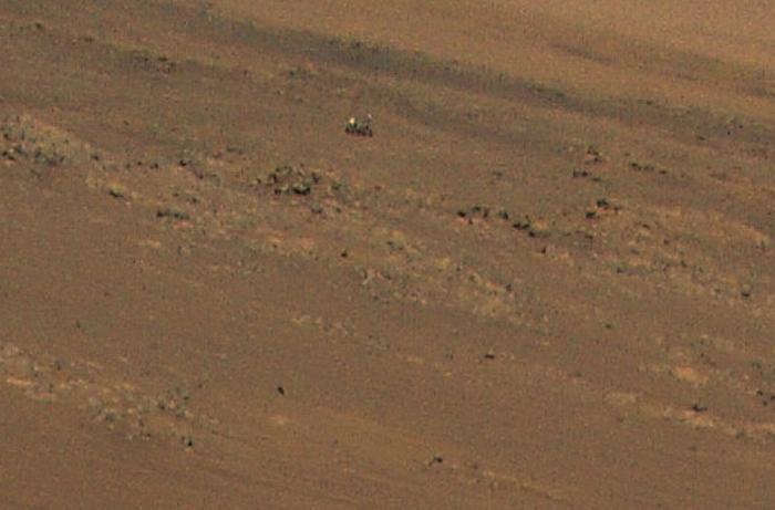Марсианский вертолет отправился в очередной полет и сфотографировал Perseverance