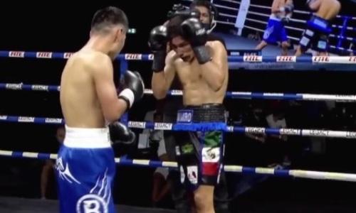 Как казахстанский боксер после 12 побед проиграл первый бой в карьере. Видео