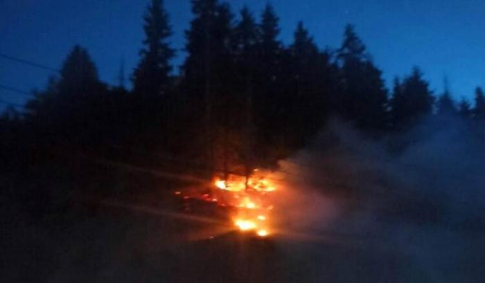 Пожар произошел в горах Алматы из-за фейерверков