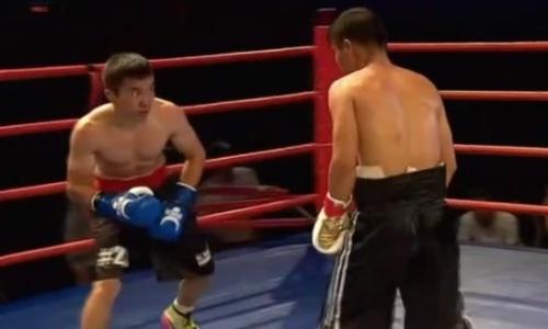 Видео дебютного боя Кайрата Ералиева в профи против опытного узбека