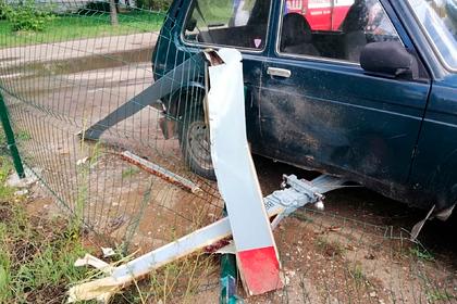 Лопасть жестко севшего вертолета санавиации разбила машину медслужбы под Иваново