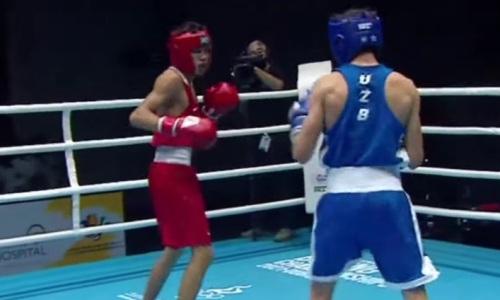 Чемпион мира из Казахстана по боксу побил узбека и вышел в финал молодежного ЧА-2021
