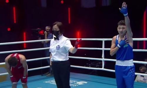 Вице-чемпион Казахстана по боксу на характере победил узбека и вышел в финал МЧА-2021