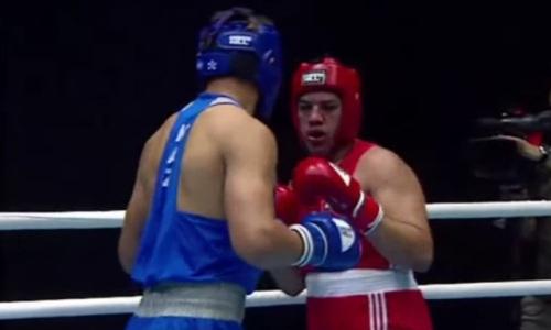 Казахстанский супертяж оформил нокаут и зарубится с узбеком за «золото» МЧА-2021 по боксу
