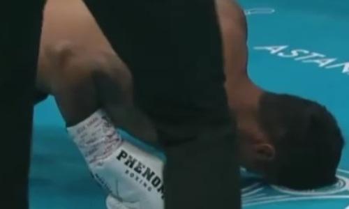 Видео боя с быстрым нокаутом Бека Нурмаганбета против мексиканца за титул WBA