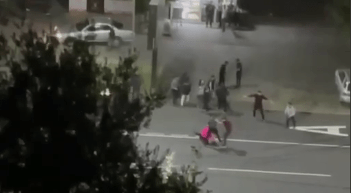 Массовая драка в Алматы попала на видео
