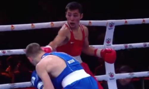 Видео победного боя казахстанского боксера над чемпионом России за «золото» ЧМ-2021 среди военнослужащих