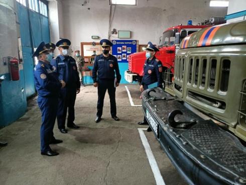 Начальник ДЧС Карагандинской области посетил с рабочим визитом Жезказганский регион