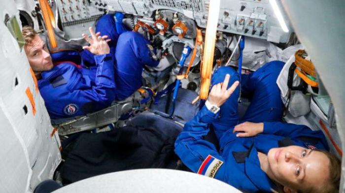 Российских актеров запустили в космос с Байконура. На МКС будут снимать фильм