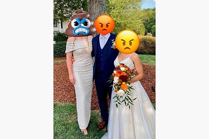 Сестру жениха раскритиковали за попытку затмить невесту белым платьем