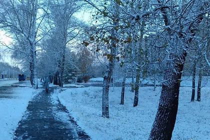 В России выпал первый снег