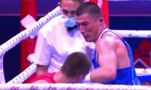 Появилось видео полного боя с победой 21-летнего казахстанца на ЧМ-2021 по боксу