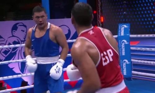 Видео полного боя казахстанского супертяжа на ЧМ-2021 по боксу в Белграде