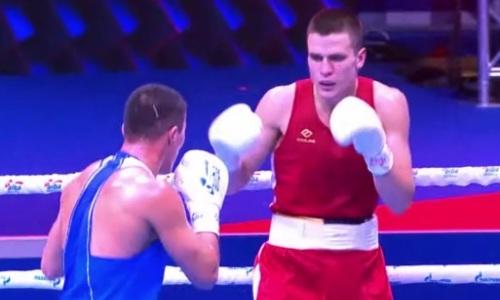 Видео полного боя 21-летнего казахстанского боксера на ЧМ-2021 в Белграде