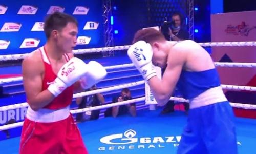 Видео полного боя с десятой подряд победой Казахстана на ЧМ-2021 по боксу