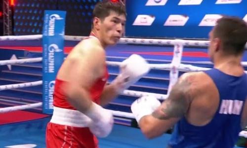 Видео полного боя чемпиона мира из Казахстана на ЧМ-2021 по боксу