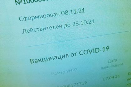 Срок действия сертификатов о вакцинации на госуслугах сократился