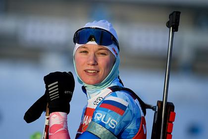 Российская биатлонистка допустила 10 промахов и заняла 109-е место на Кубке мира