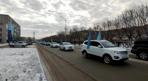 Под флагом единым: В Темиртау прошёл автопробег ко Дню Независимости