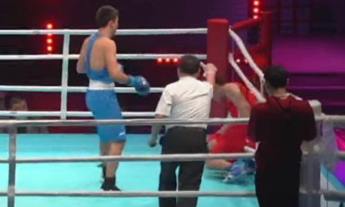 Видео мощного нокаута в первом раунде на чемпионате Казахстана по боксу