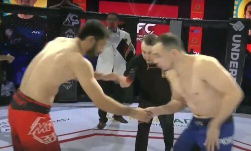 Видео зрелищной схватки Дамира Исмагулова и Армана Оспанова на турнире MMA
