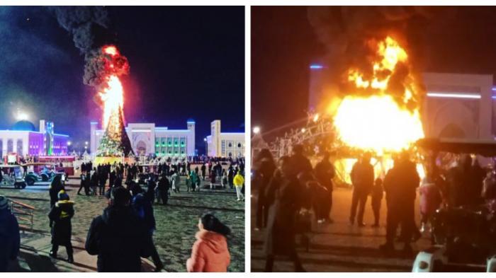 Главная елка Тараза сгорела на площади на глазах у встречающих Новый год
                01 января 2022, 01:36