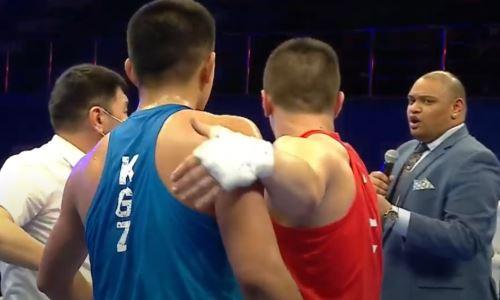 Курьезом завершился бой чемпионата Азии по боксу. Видео