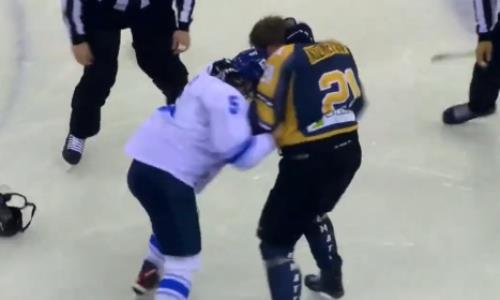 Разгром в матче обернулся жесткой дракой хоккеиста из системы «Барыса». Видео