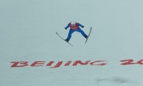 Сборная Казахстана по прыжкам на лыжах с трамплина провела первую официальную тренировку на Олимпиаде в Китае