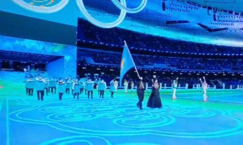 Появилось видео прохода Казахстана на церемонии открытия Олимпиады в Пекине