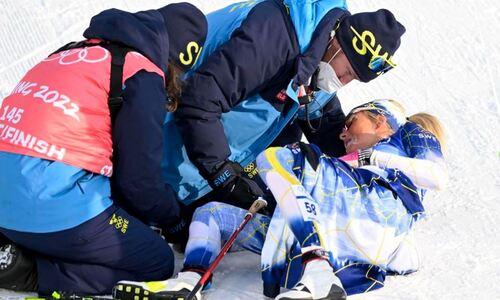 Шведская лыжница вновь потеряла сознание после финиша на Олимпиаде-2022. Ей понадобилась срочная помощь