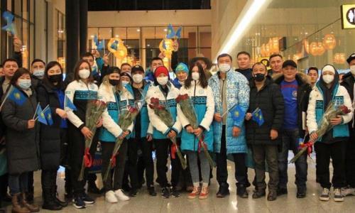 В Нур-Султане встретили олимпийских участников сборной Казахстана по фристайлу-могулу