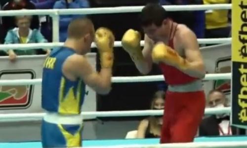 Появилось видео боя казахстанского боксера с Александром Хижняком на турнире в Болгарии