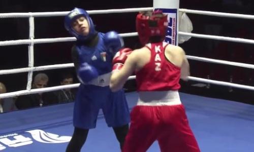 Казахстанская боксерша за 45 секунд оформила нокаут на чемпионате Азии. Видео