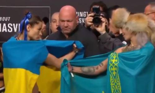 Мария Агапова устроила дуэль взглядов с принципиальной соперницей перед боем в UFC. Видео