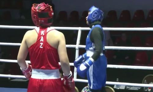 Казахстанская боксерша за 70 секунд трижды отправила в нокдаун и нокаутировала соперницу. Видео
