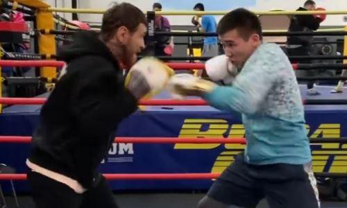 Казахстанский боксер показал молниеносные комбинации ударов. Видео