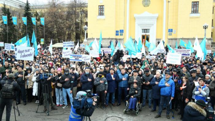 В Алматы проходит митинг партии Amanat
                19 марта 2022, 13:33