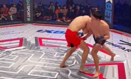 Казахстанские чемпионы устроили жесткую зарубу на турнире по MMA. Видео