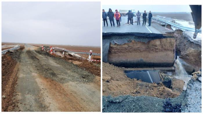 Дорогу размыло из-за паводка в Актюбинской области
                02 апреля 2022, 11:56