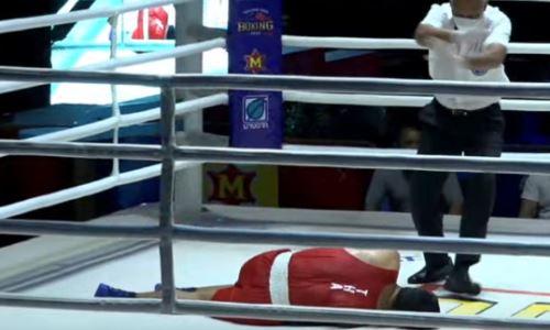 Видео полного боя капитана сборной Казахстана по боксу с жутким нокаутом и потерей сознания