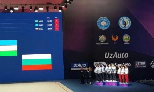 Сборная Казахстана в групповых упражнениях завоевала ещё две медали Кубка мира по художественной гимнастике