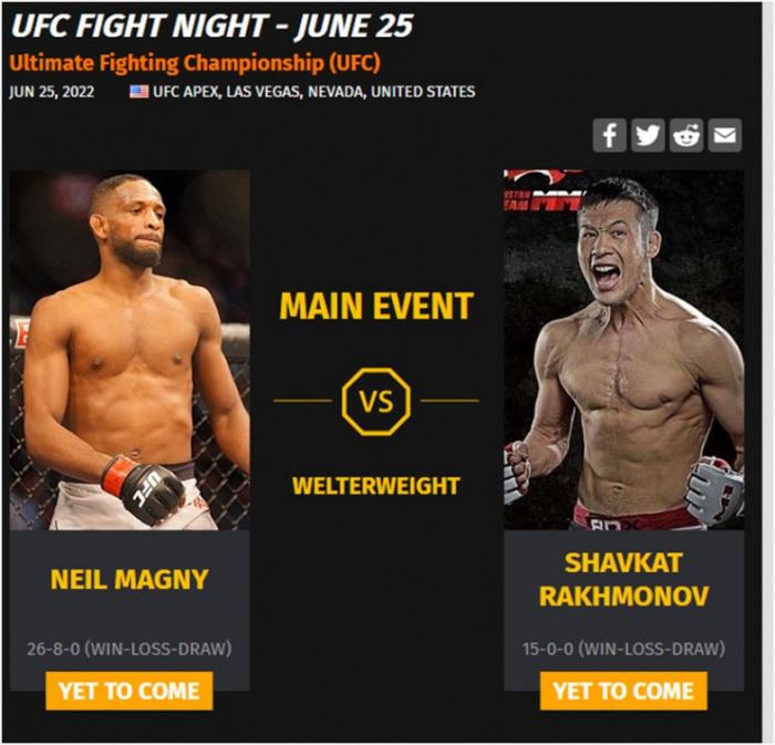 Бой Шавката Рахмонова против «Гаитянской сенсации» станет главным событием турнира UFC Fight Night 209