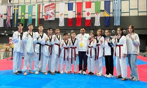 Юные казахстанские таеквондисты завоевали 28 медалей международного турнира в Австрии
