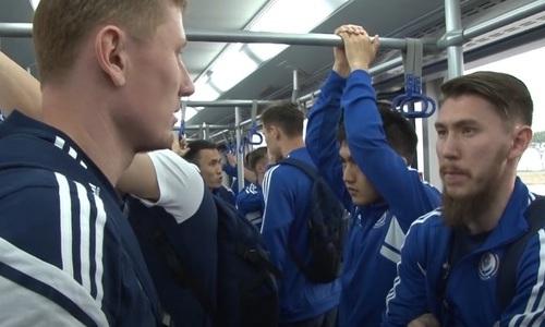 Появилось видео прибытия сборной Казахстана в Белград