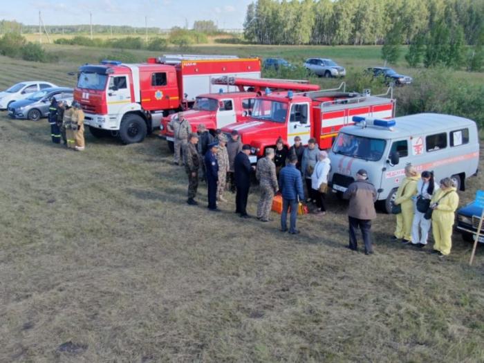 В Северном Казахстане спасатели проводят учение по ликвидации ЧП с выборосом опасных веществ