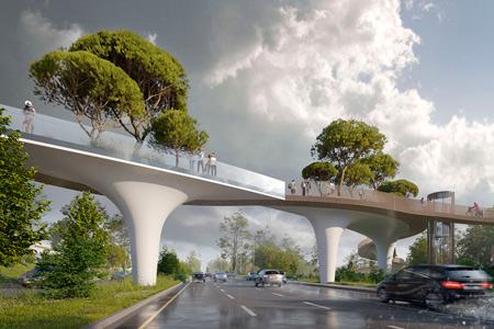 Опубликован проект нового пешеходного моста в Алматы