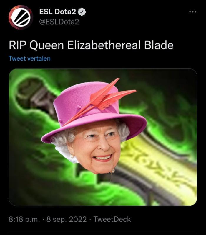 ESL неудачно пошутила про смерть королевы Елизаветы II